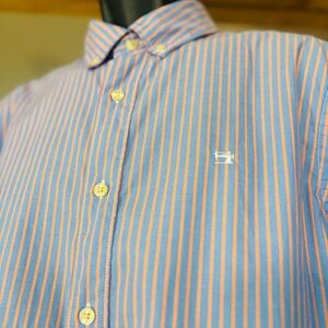 Scotch & Soda Blue and Orange Striped Shirt